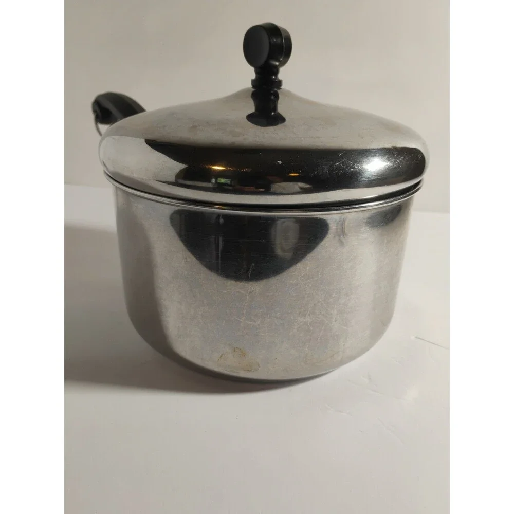 Vintage Farberware Stainless Steel 3 QT Pot W/ Handle & Lid